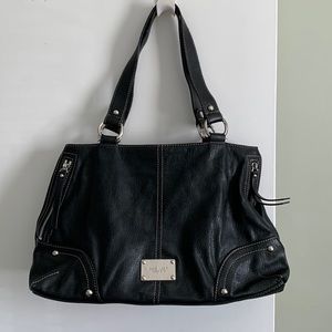 Black leather Nine West bag